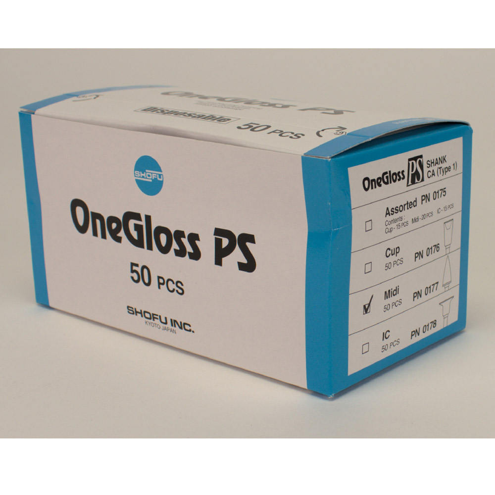 OneGloss PS plastikskaft med midispids, 50 stk.