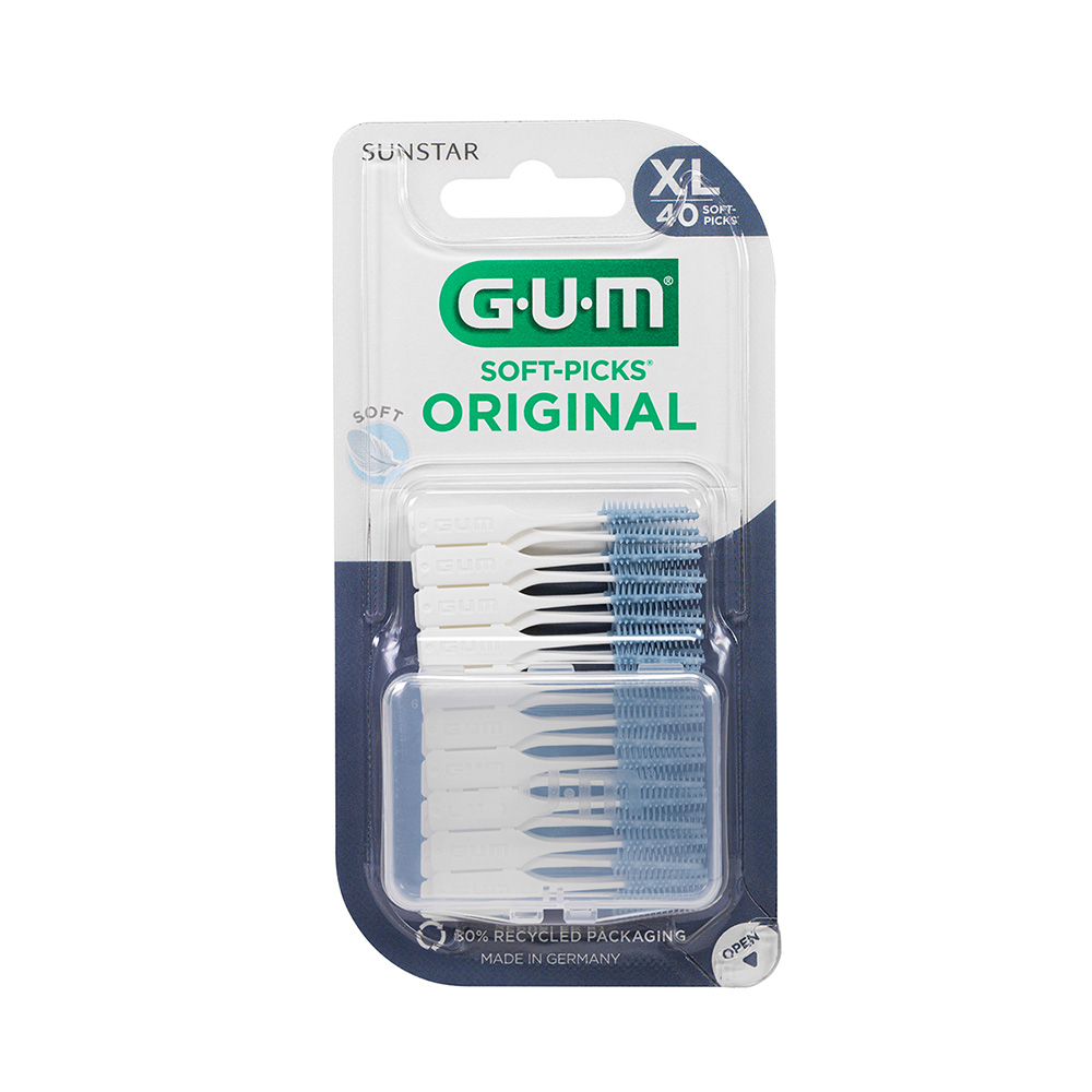 GUM Soft-Picks ID-børste ekstra stor, 40 stk. + etui