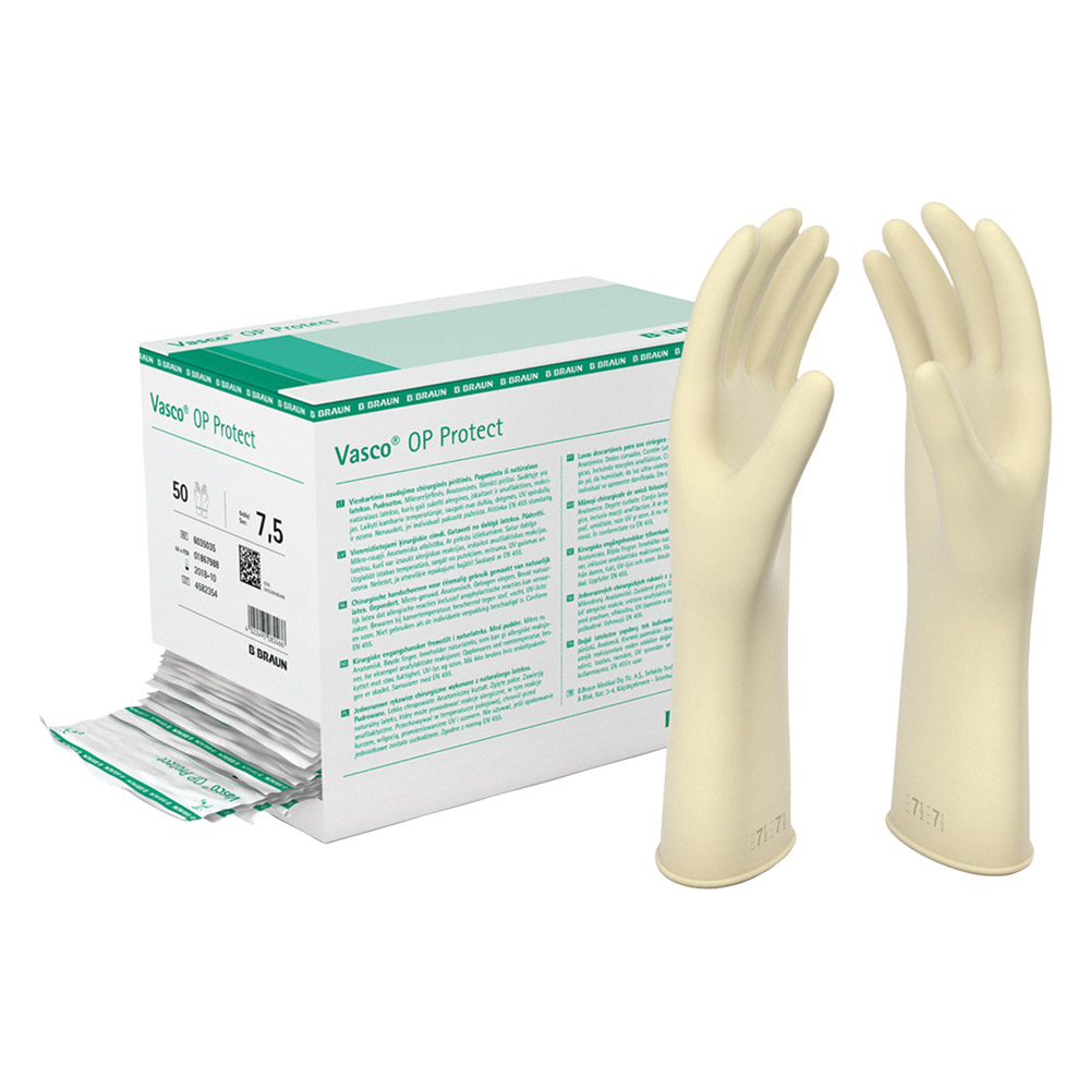 Vasco OP Powdered Handske steril Str. 6,5, 50 par