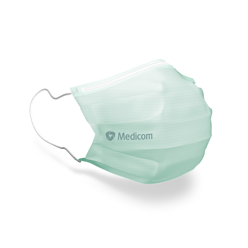 SafeMask Standard med øreloops Type IIR grøn, 50 stk.