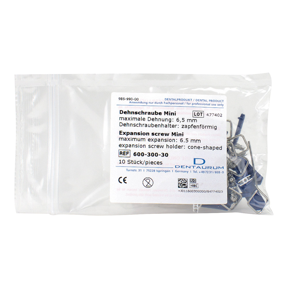 Mini udvidelsesskrue i rustfrit stål, 10 stk.