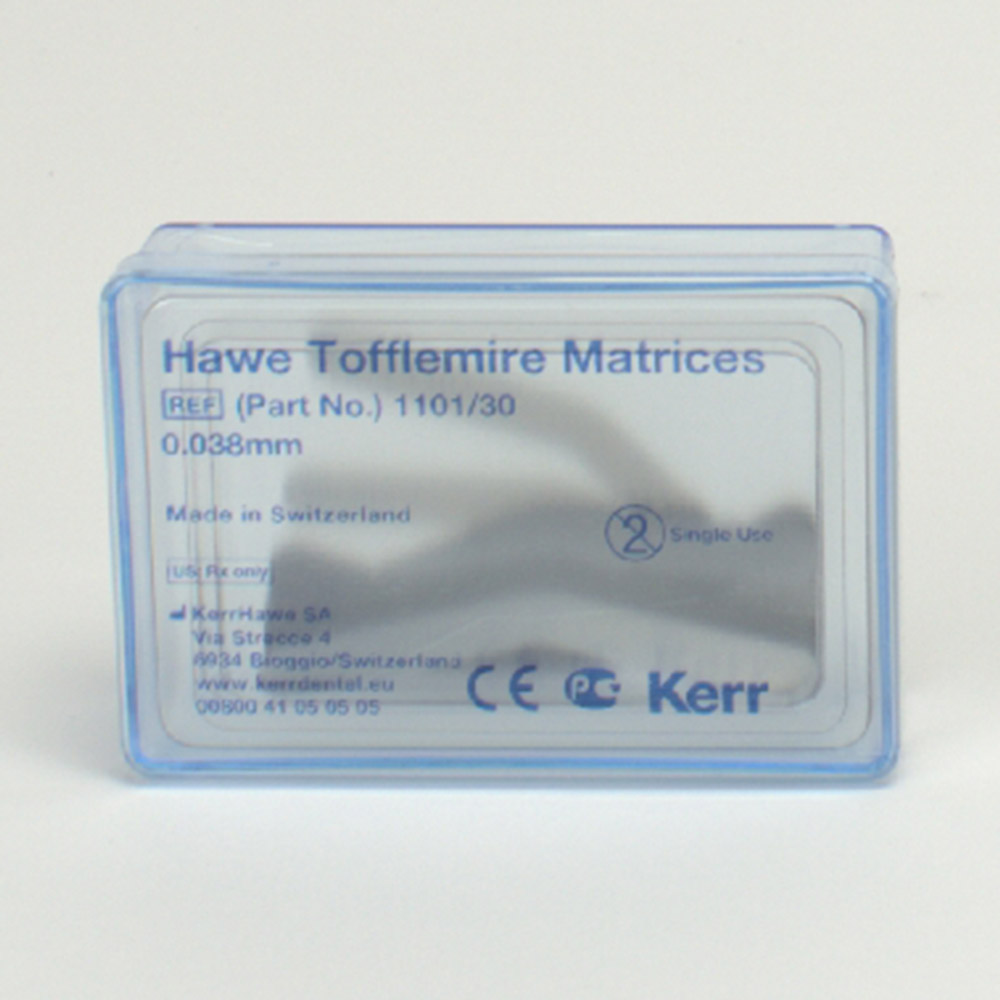Tofflemire-matricer 0,03 mm, 30 stk.