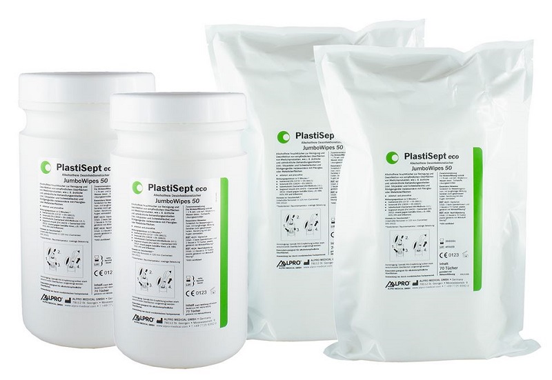 PlastiSept eco Jumbo vådservietter 30, 12 x 100 stk. pakke