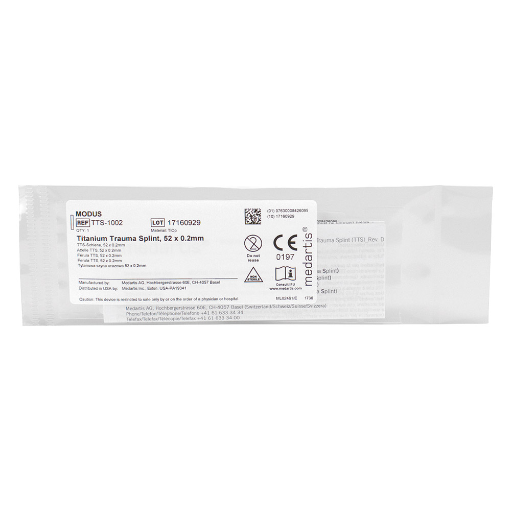 TTS-skinne 52 x 0,20 mm, stk.