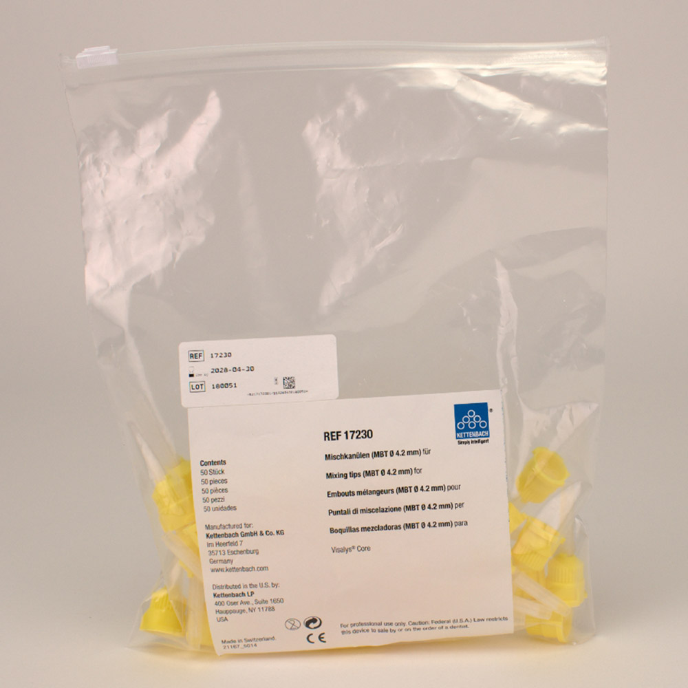 Blandingskanyler gul 4,2 mm Visalys Core, 50 stk.