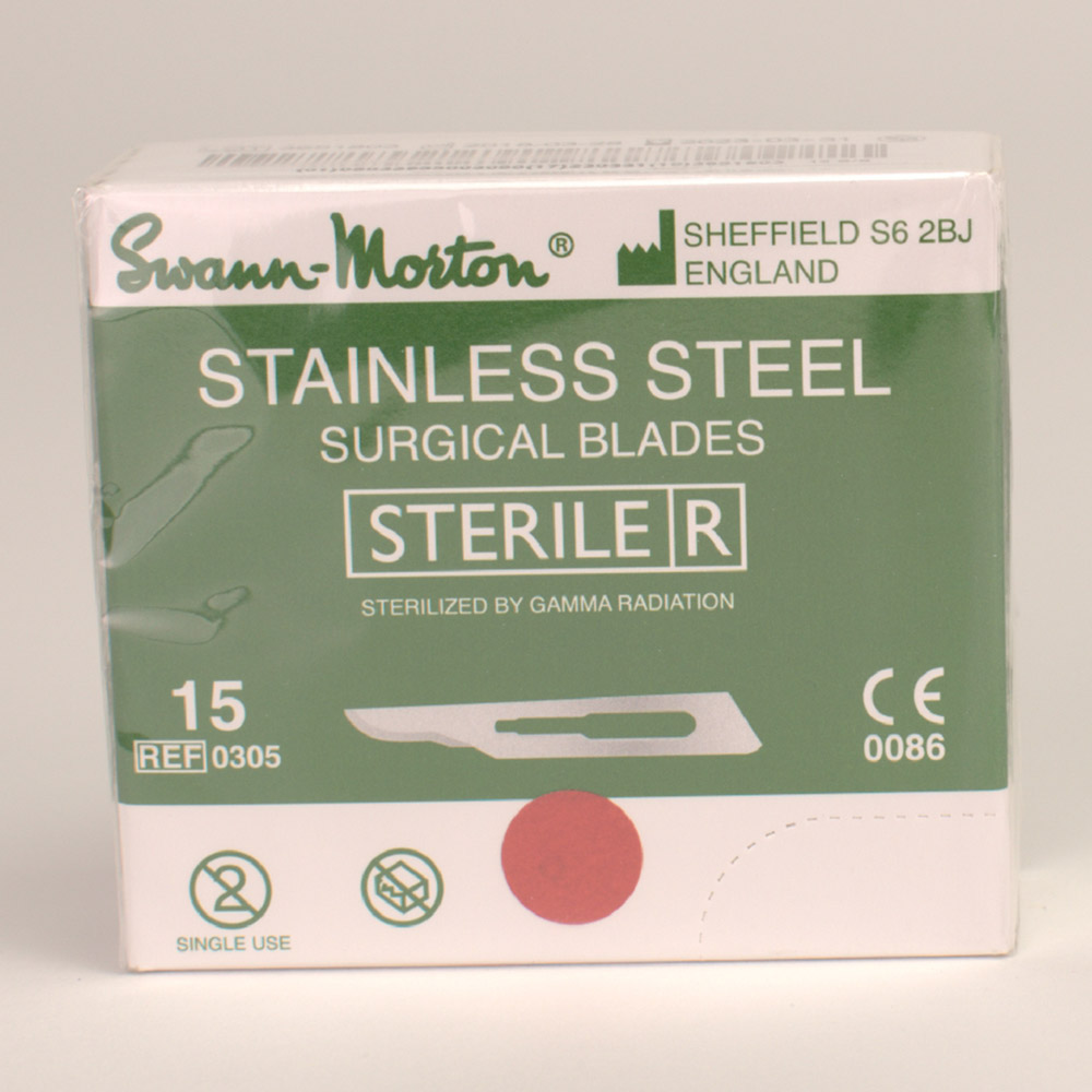 Skalpelklinge Swann Morton 15 steril, 100 stk.
