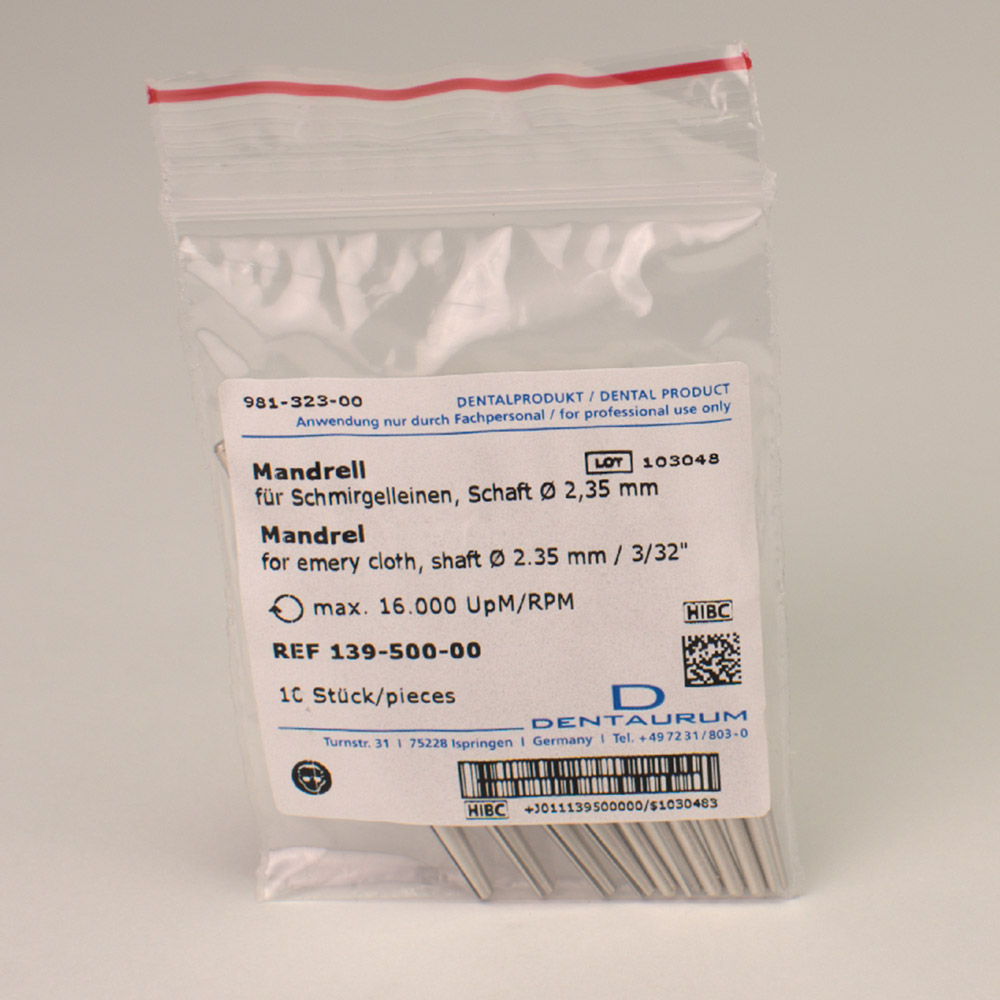 Mandrel til slibebånd, 10 stk.