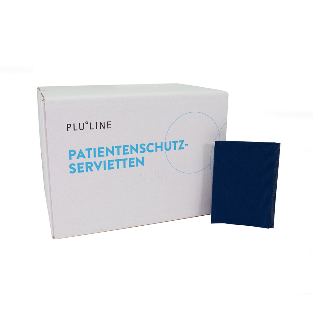 PLULINE PATIENTBESKYTTELSES SERVIETTER+ mørkeblå, 500 stk.