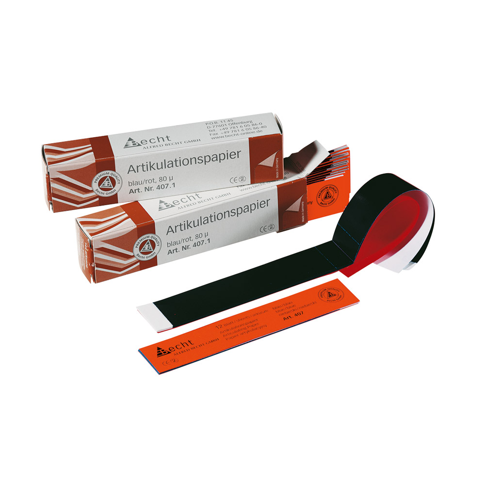 Artikulationspapir blå lige, 12 x 12 ark