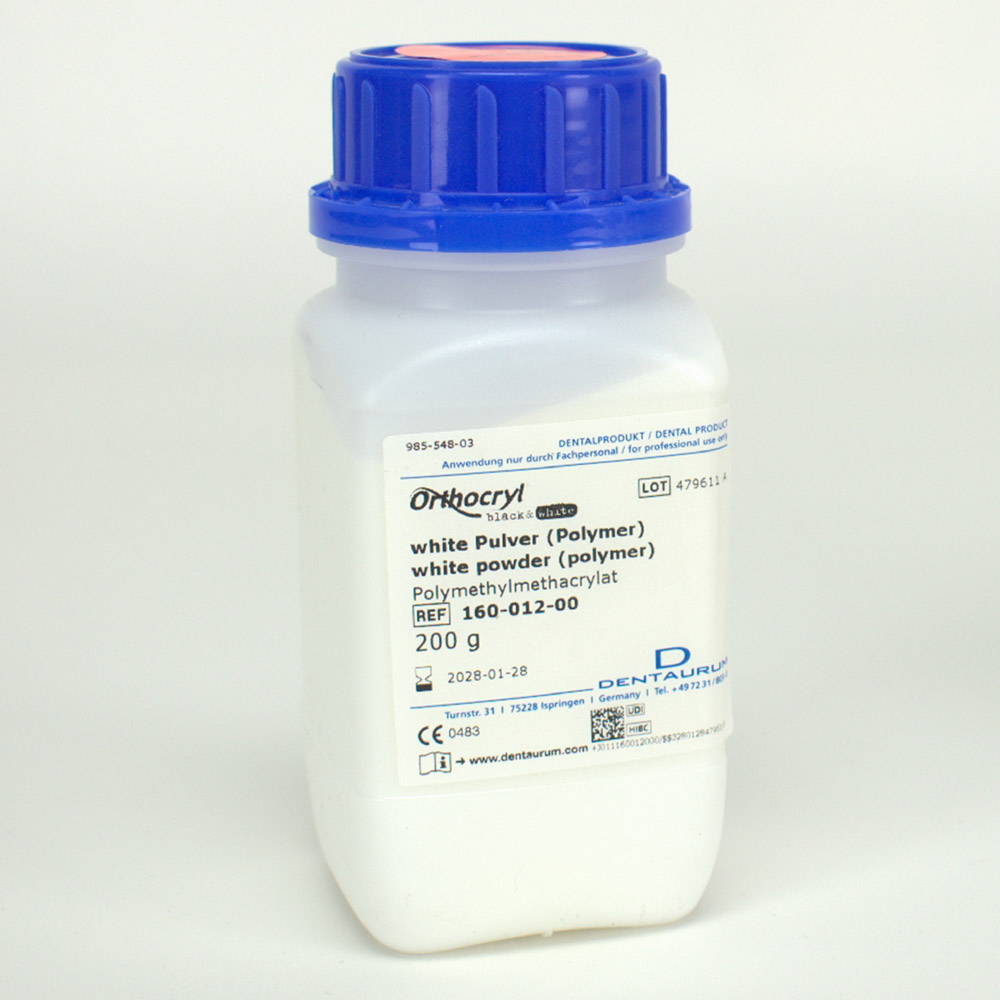 Orthocryl pulver hvid, 200 g