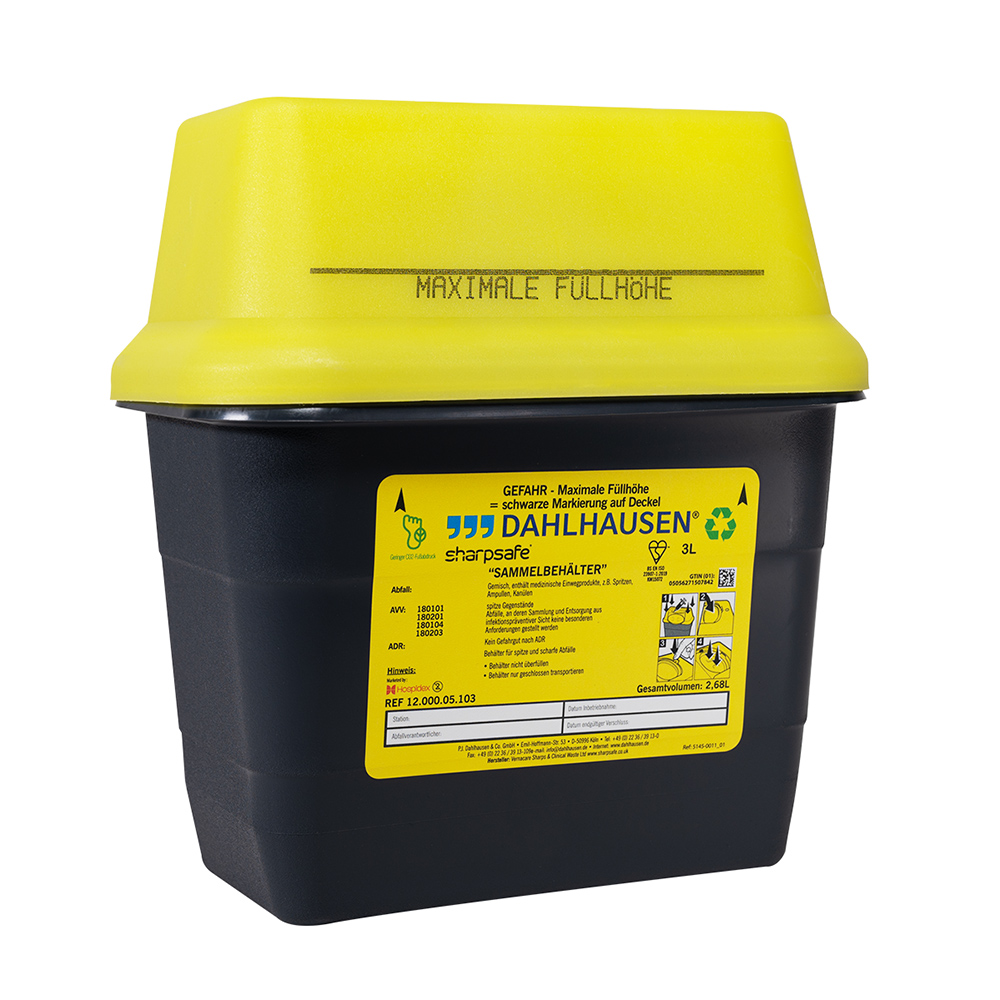 Sharpsafe 3 L kanyleboks, stk.