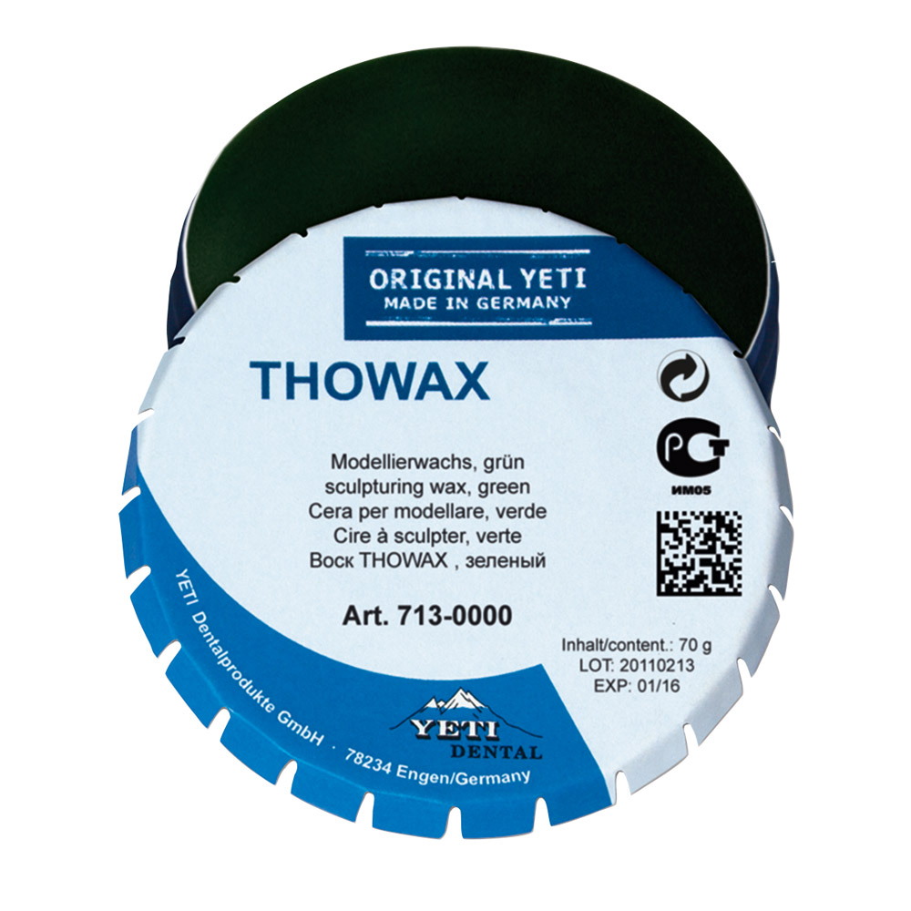 Thowax modelleringsvoks grøn, 70 g