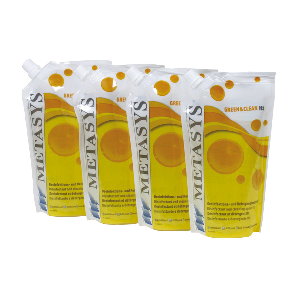 Green&Clean H1, 4 x 500 ml poser refillpakning