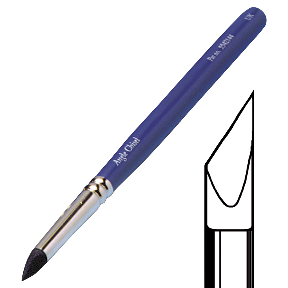 Siliconebørste modelleringsinstrument Angle-Chisel sort, stk.