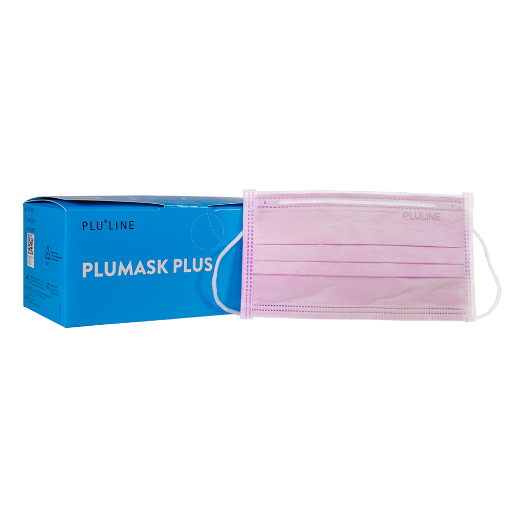 PLUMASK PLUS mundbind rosa, 50 stk.
