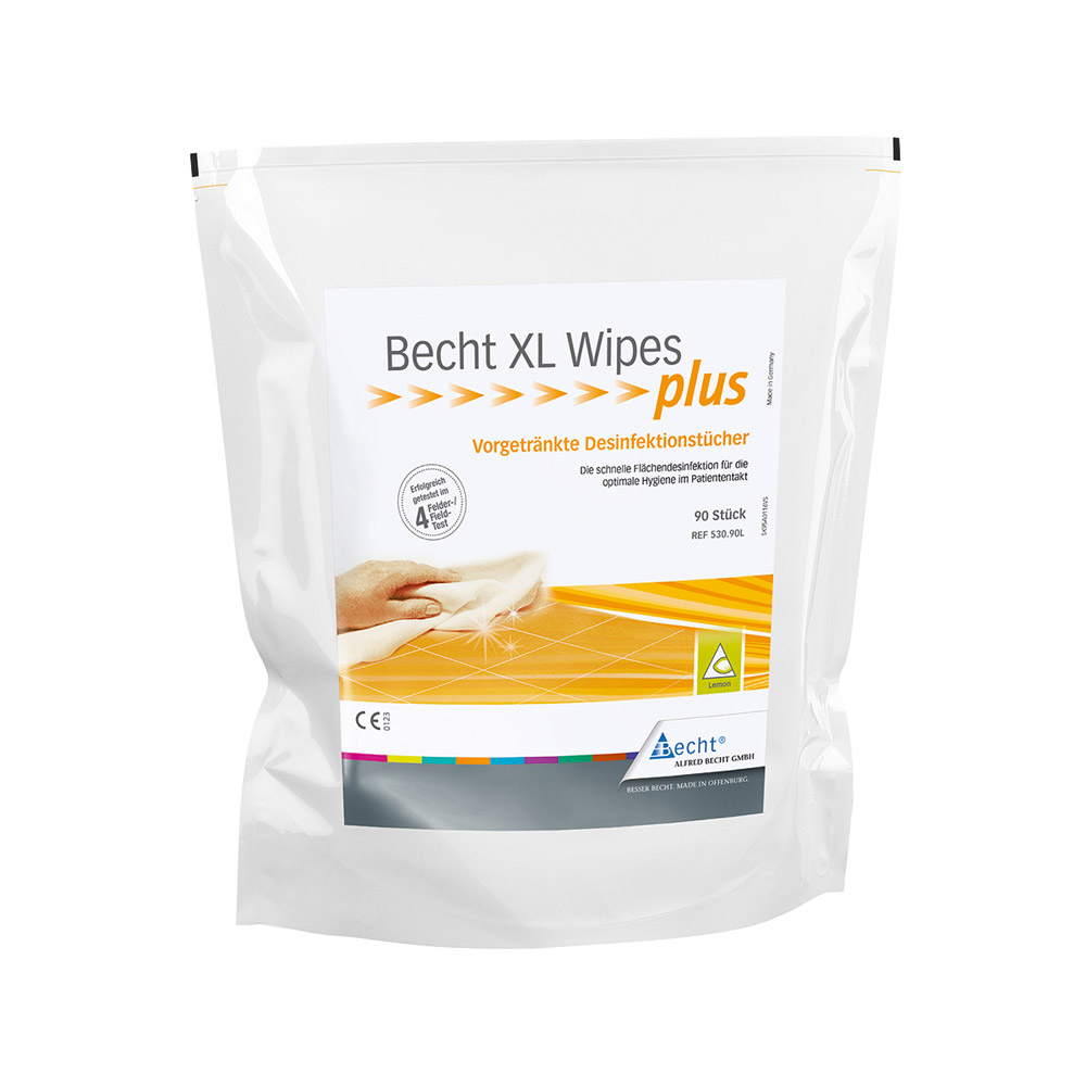 Becht XL Wipes plus citron, 90 stk. pose