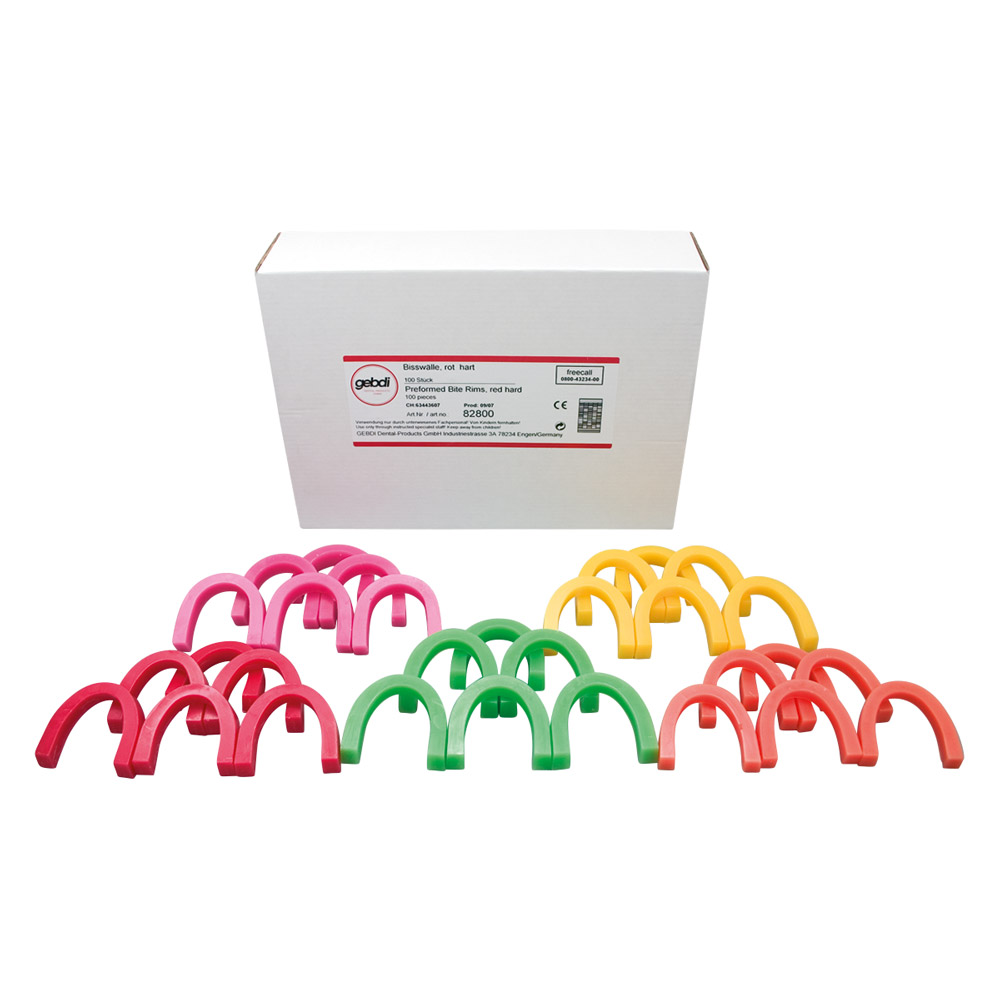 Bidevægge røde hårde, 100 stk.