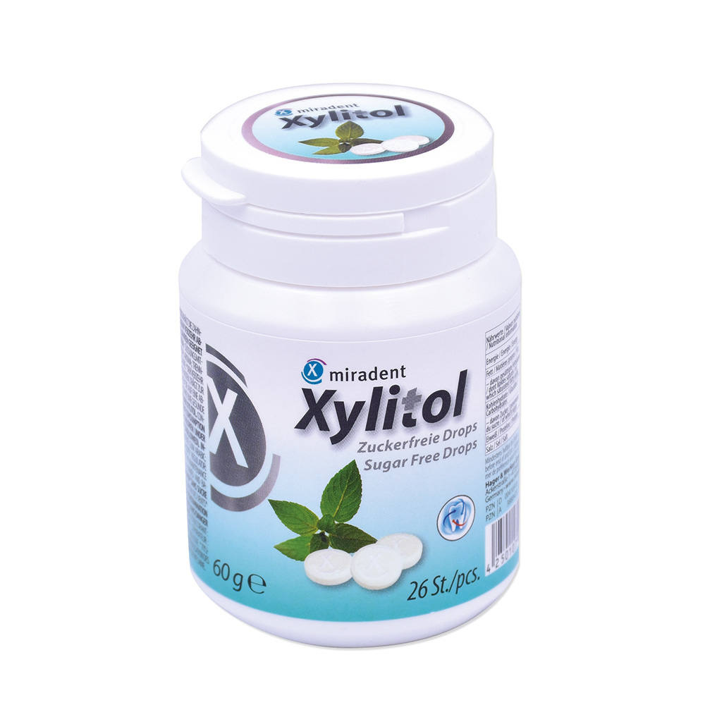 miradent Xylitol Dråber Mint, 60 g dosis