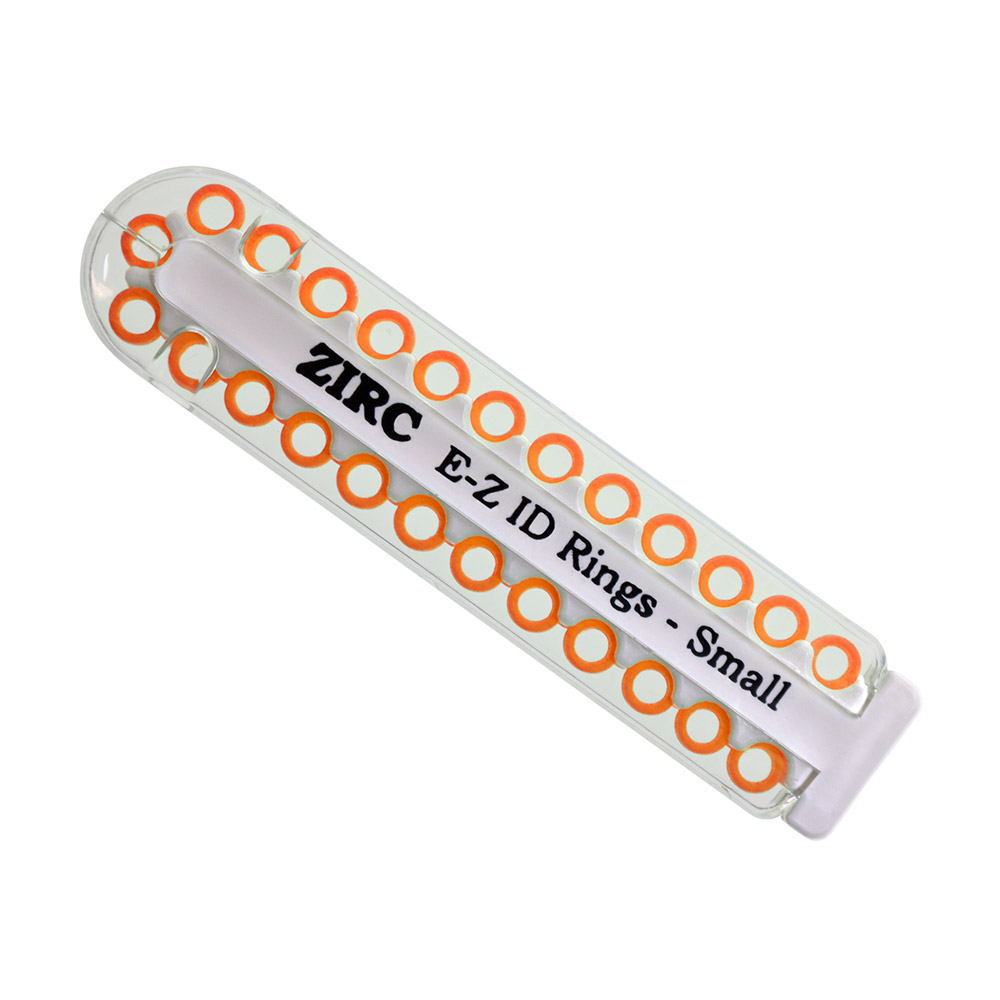 EZ-ID markeringsringe små neonorange, 25 stk.