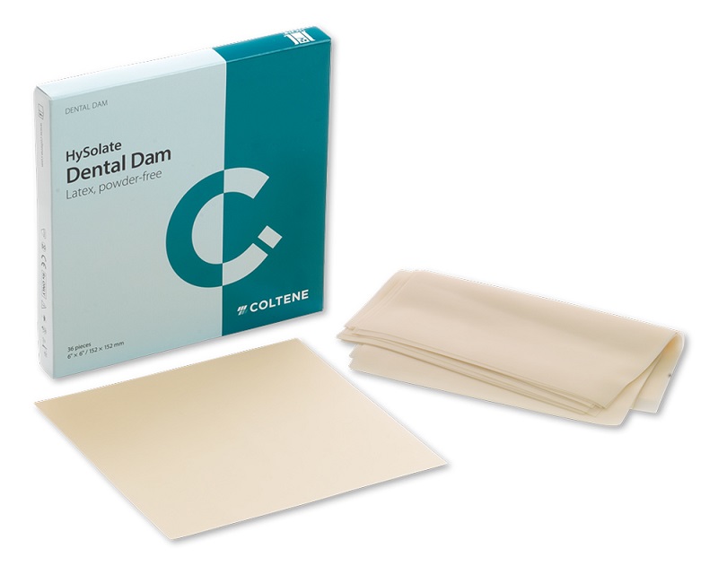 HySolate Latex Dental Dam tynd 152 x 152 mm lys, 36 stk.