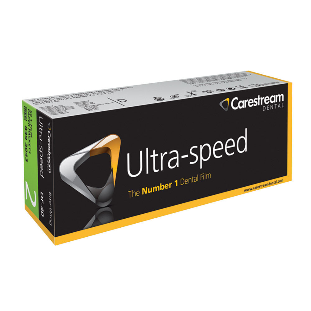 Ultra-speed DF 40 - 3 x 4 cm, 2 røntgenfilm 50 stk.