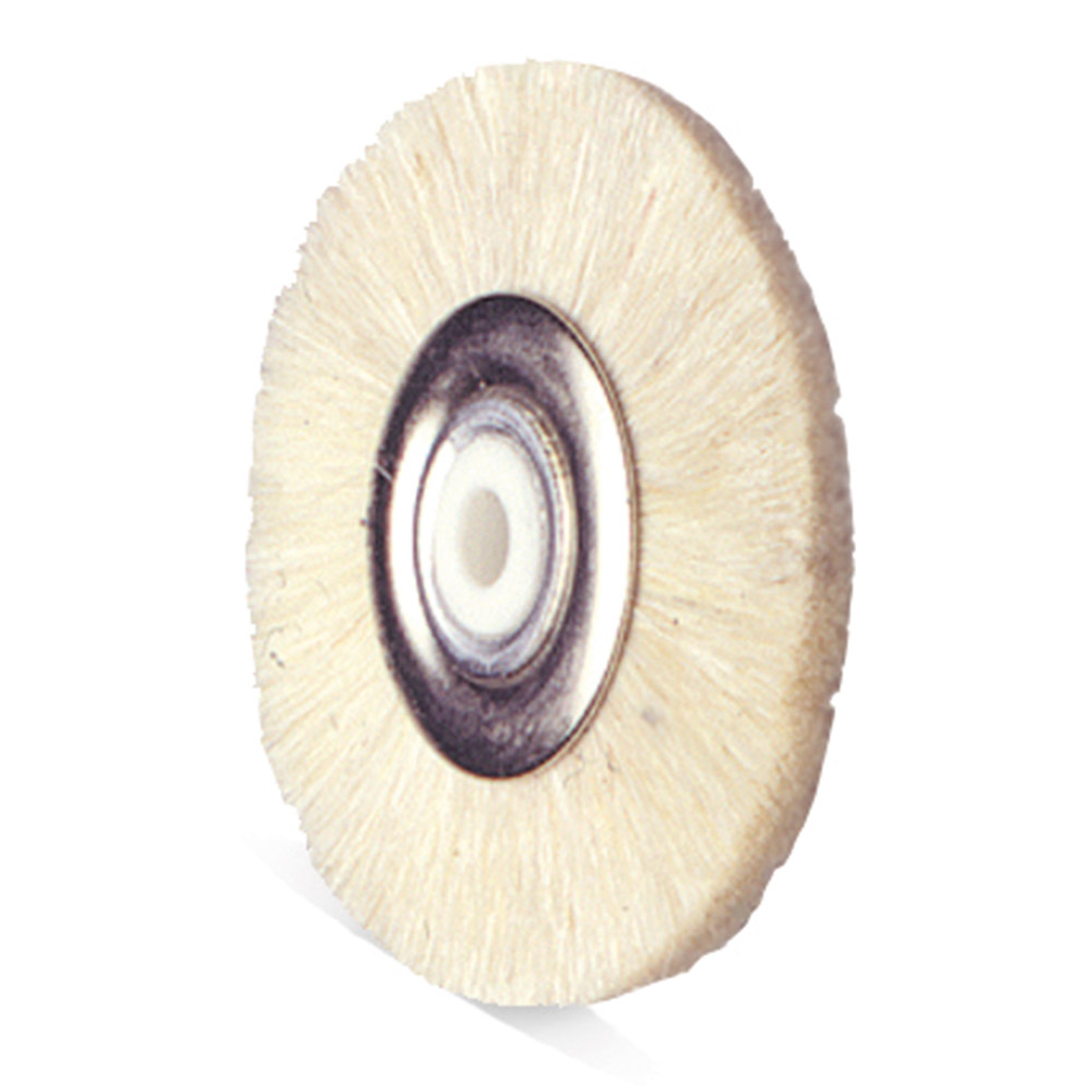 Smal børste med metalkerne og plastikcentrum, gedeskind, hvid, 48 mm, stk.