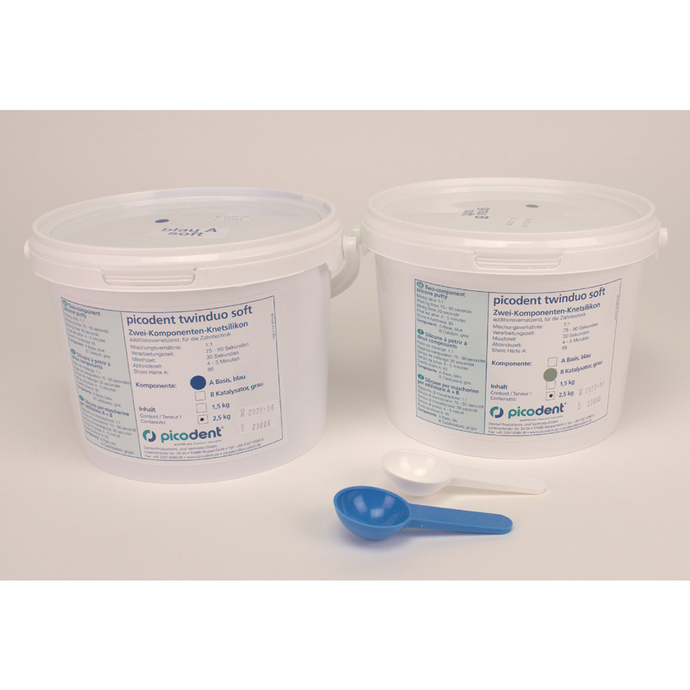 Twinduo soft blå/grå, 2 x 2,5 kg