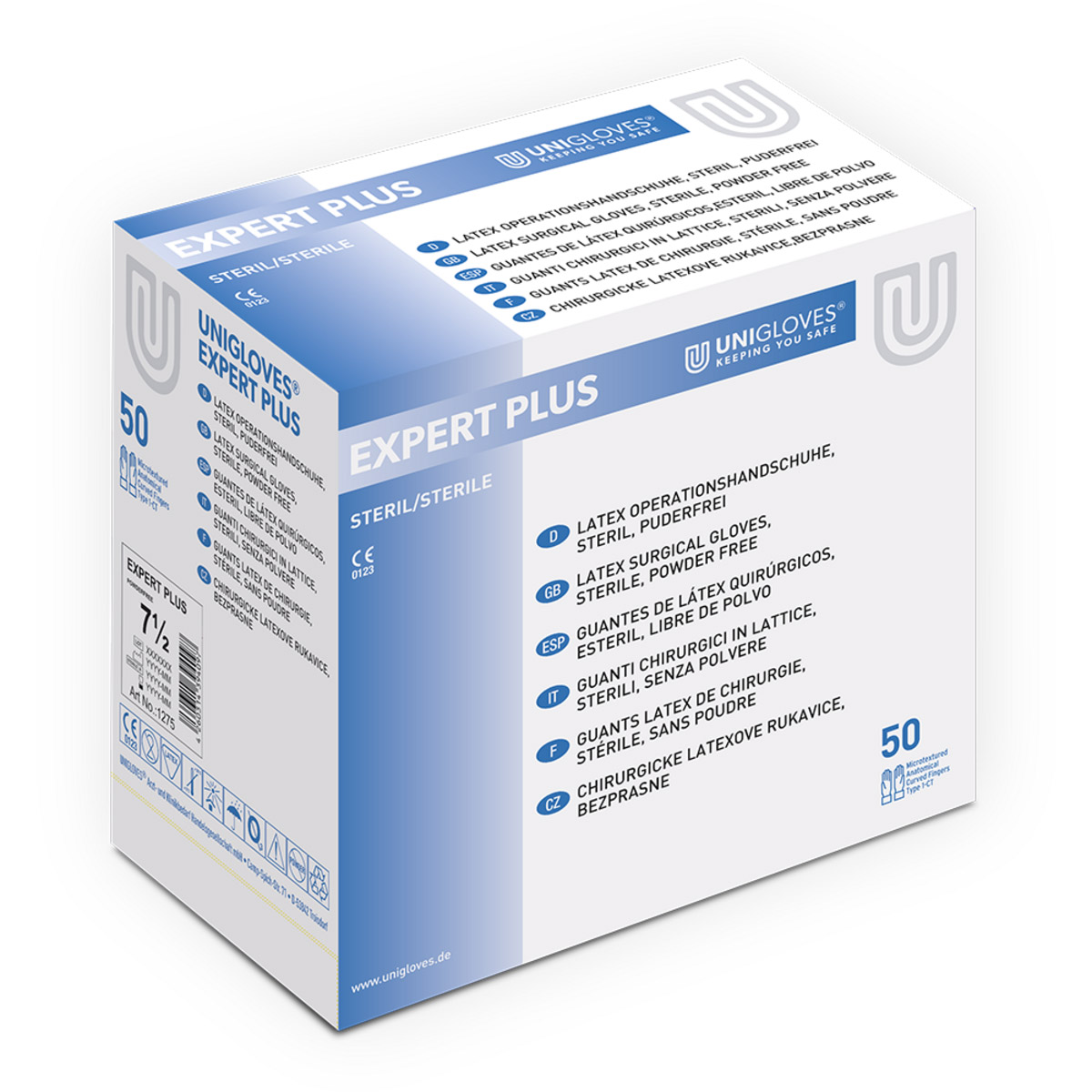 Expert Plus OP puderfri Str. 7,0, 50 par