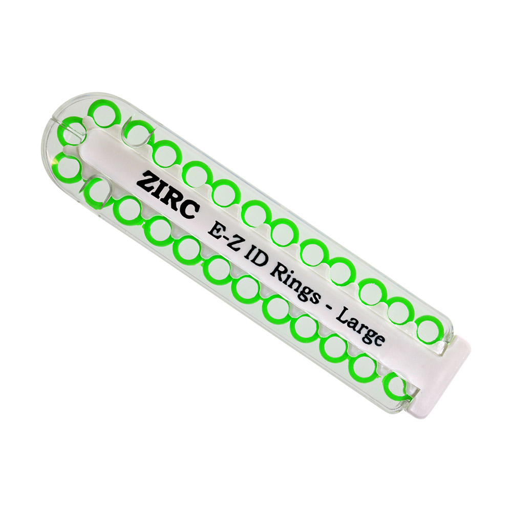 EZ-ID markeringsringe store neongrønne, 25 stk.