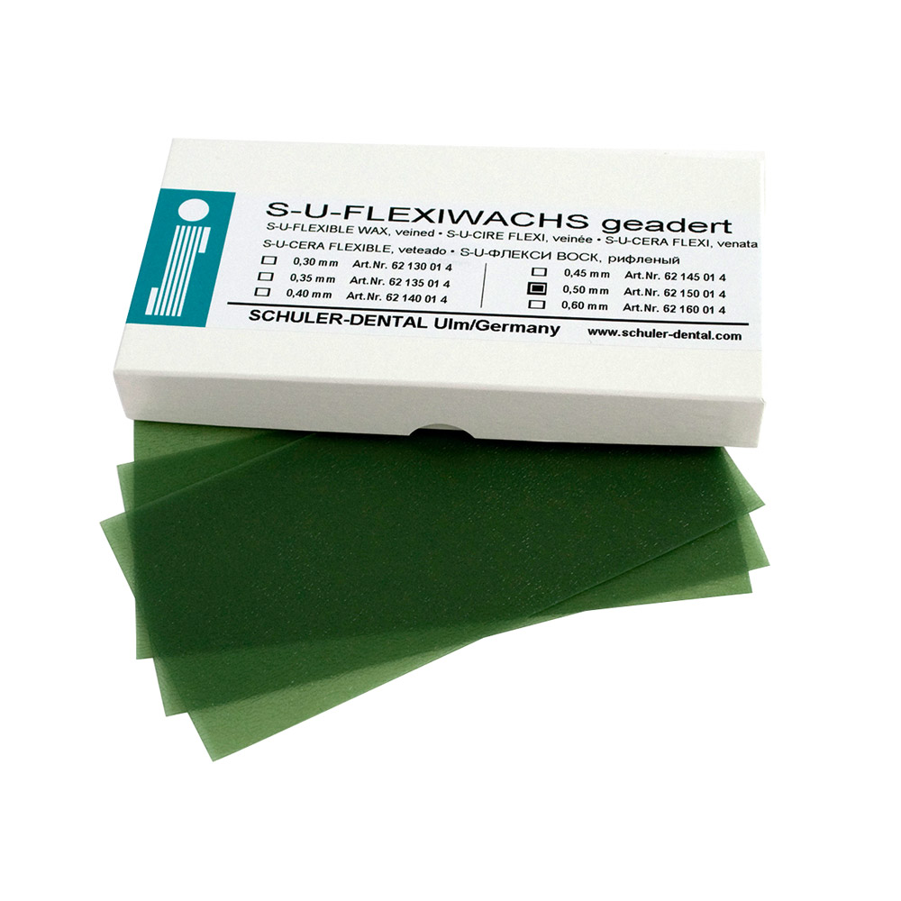 Flexiwachs plader S-U åreret 0,40 mm, 15 stk.
