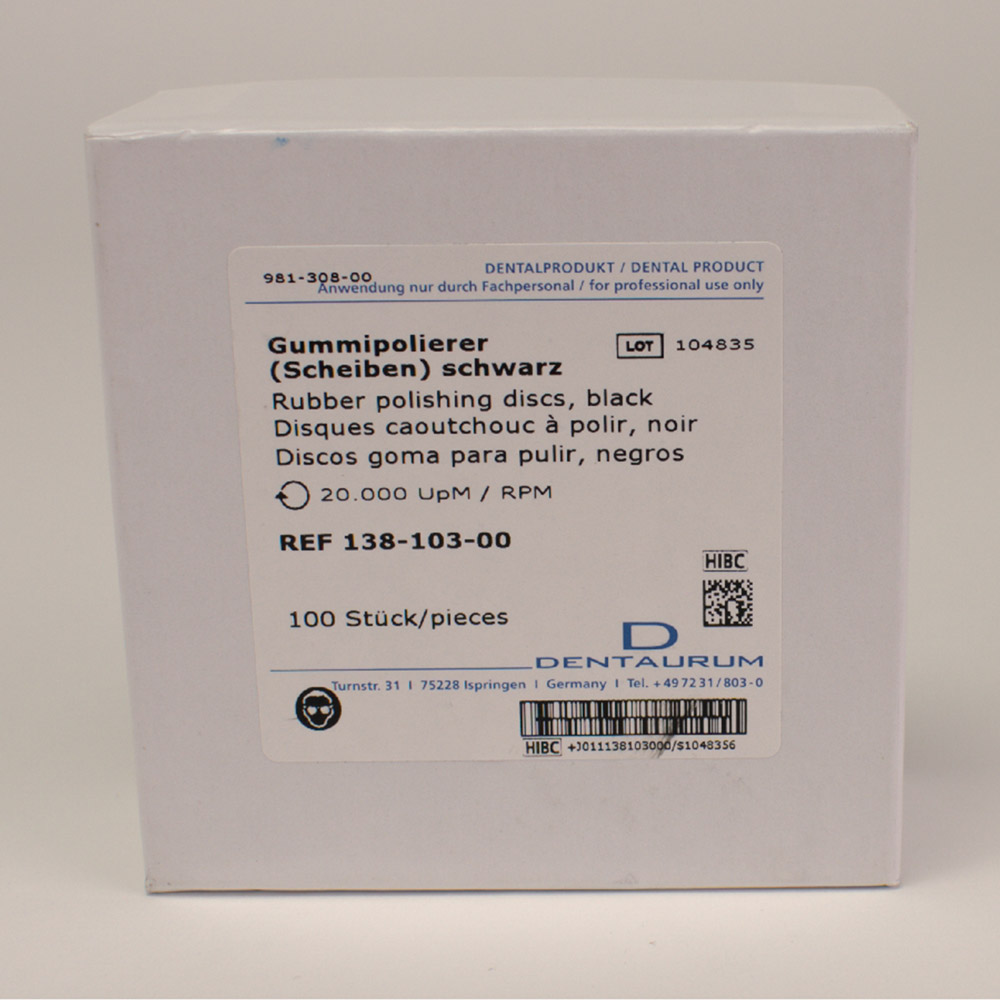 Gummipoleringsskive sort-A-, 100 stk.