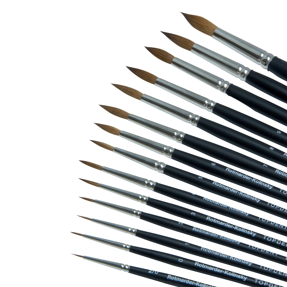 Rød mår pensel Kolinsky str. 0, stk