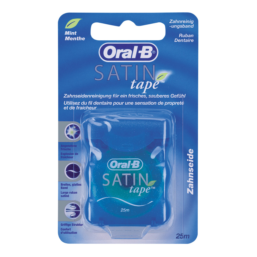 Satin Tape Tandrensningsbånd, 25 m pakke