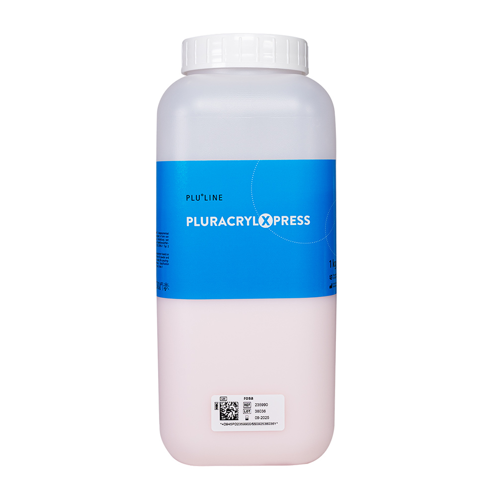 PLURACRYL XPRESS pulver rosa, 1 kg pakke