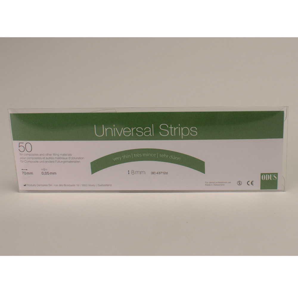 Odus universal strimler 0,05 x 8 mm buede, pakke