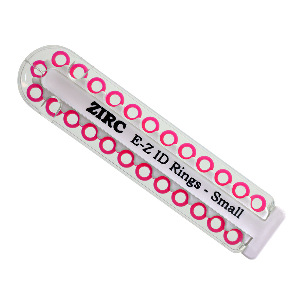 EZ-ID markeringsringe små neonpink, 25 stk.