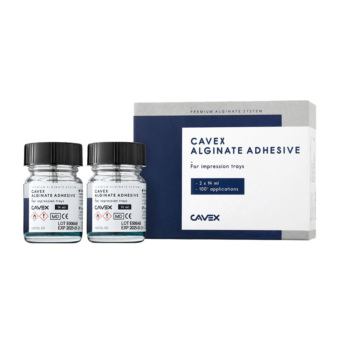 Cavex Alginat Adhesiv, 2 x 14 ml penselflaske