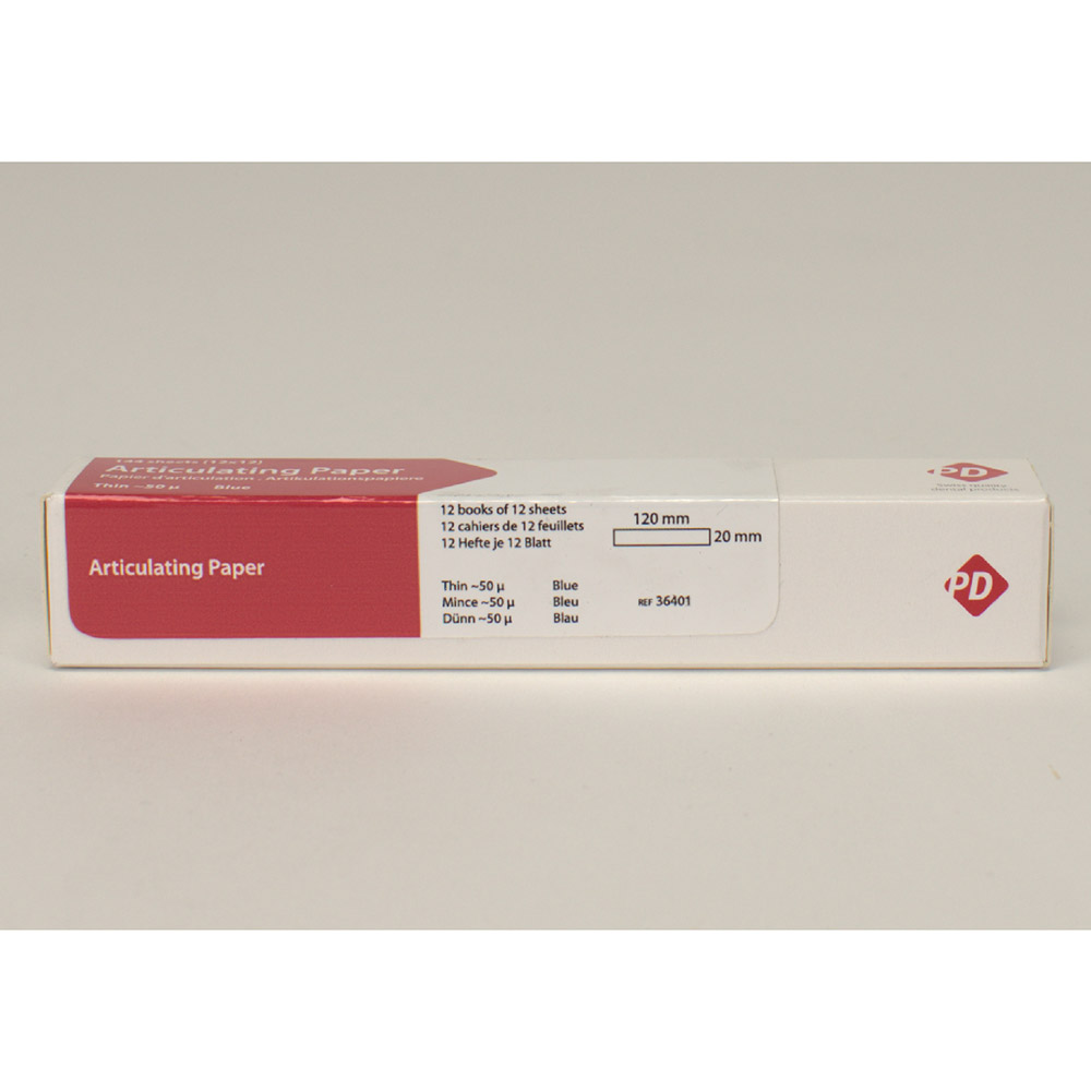 Artikulationspapir P.D. blå tynd lige, pakke