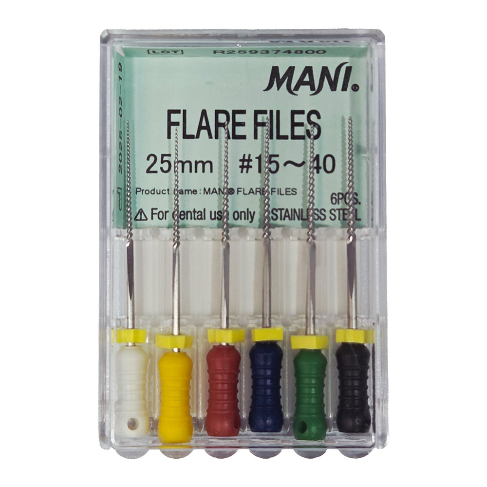 Mani Flare Filer 21 mm, str. 15-40, 6 stk.