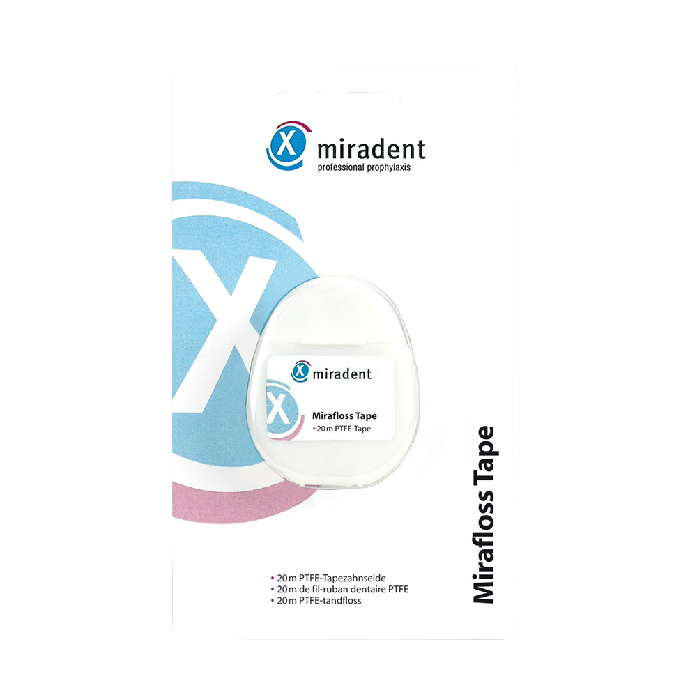 Mirafloss tape hvid, 20 m dispenser
