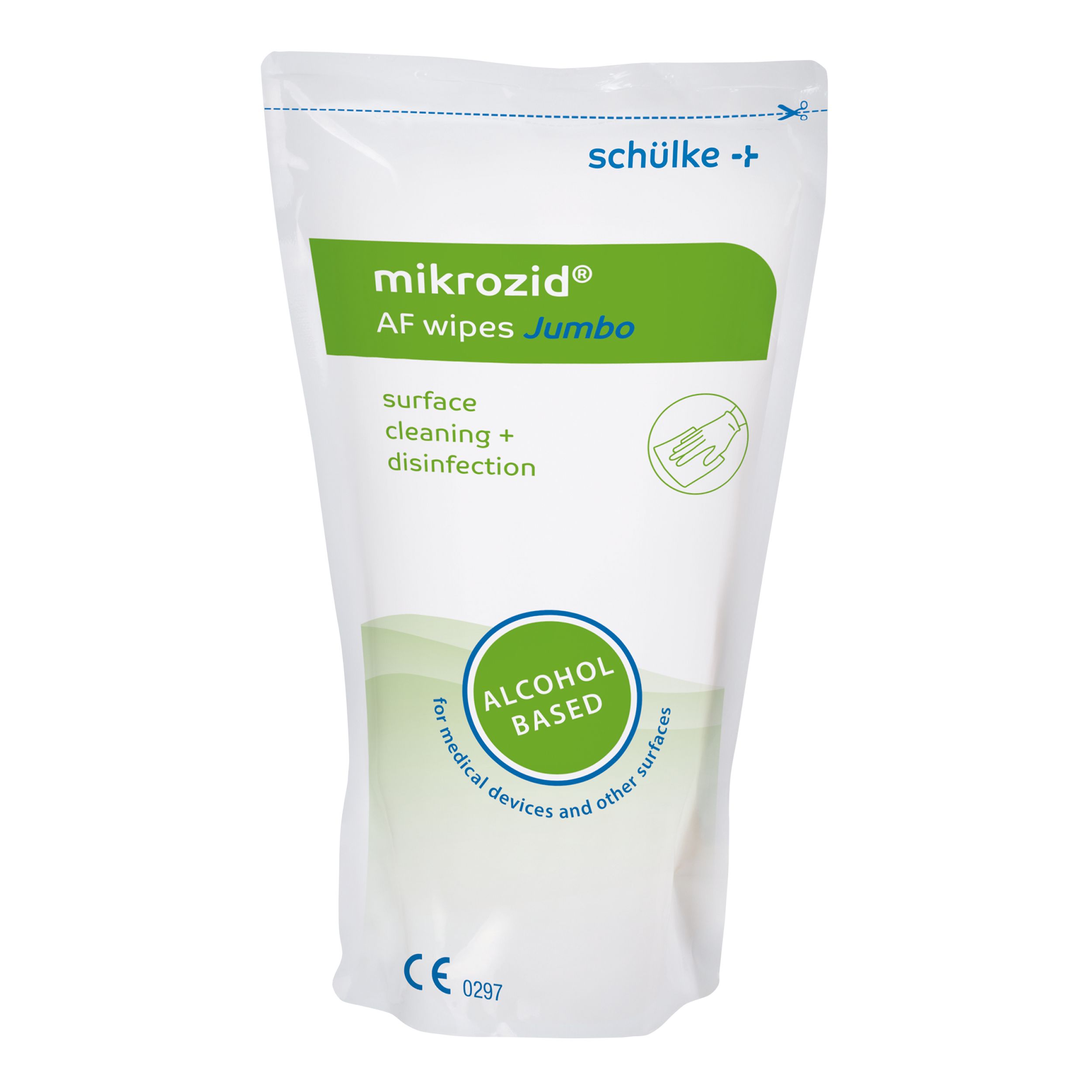 Mikrozid AF Wipes Jumbo 20 x 20 cm, 220 stk. refillpose