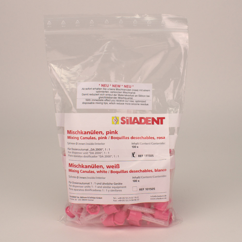 Blandingskanyler rosa til Da2000, 100 stk.