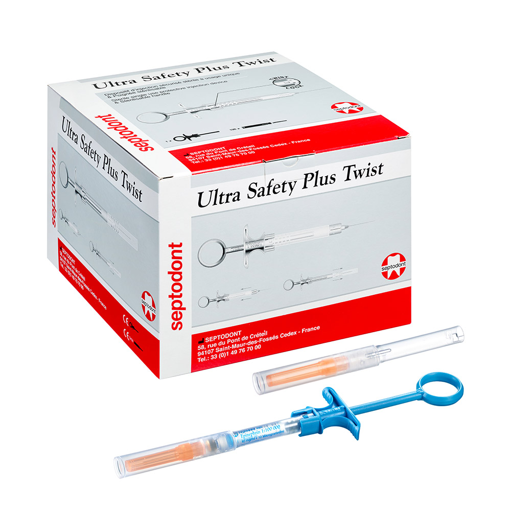 Ultra Safety Plus Twist G27 0,4 x 25 mm, 100 stk. + 1 genanvendeligt håndstykke