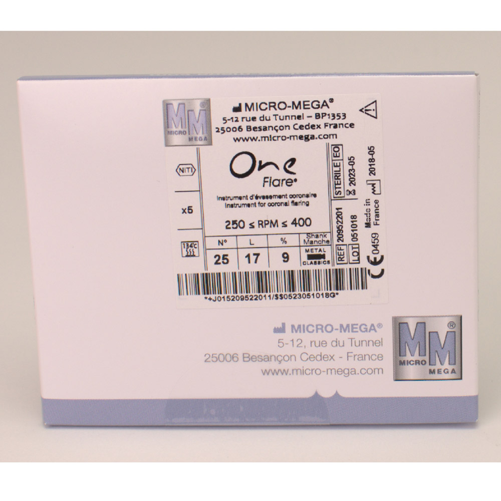 B5 one flare 9 % 25/17 mm Classics steril, 5 stk.