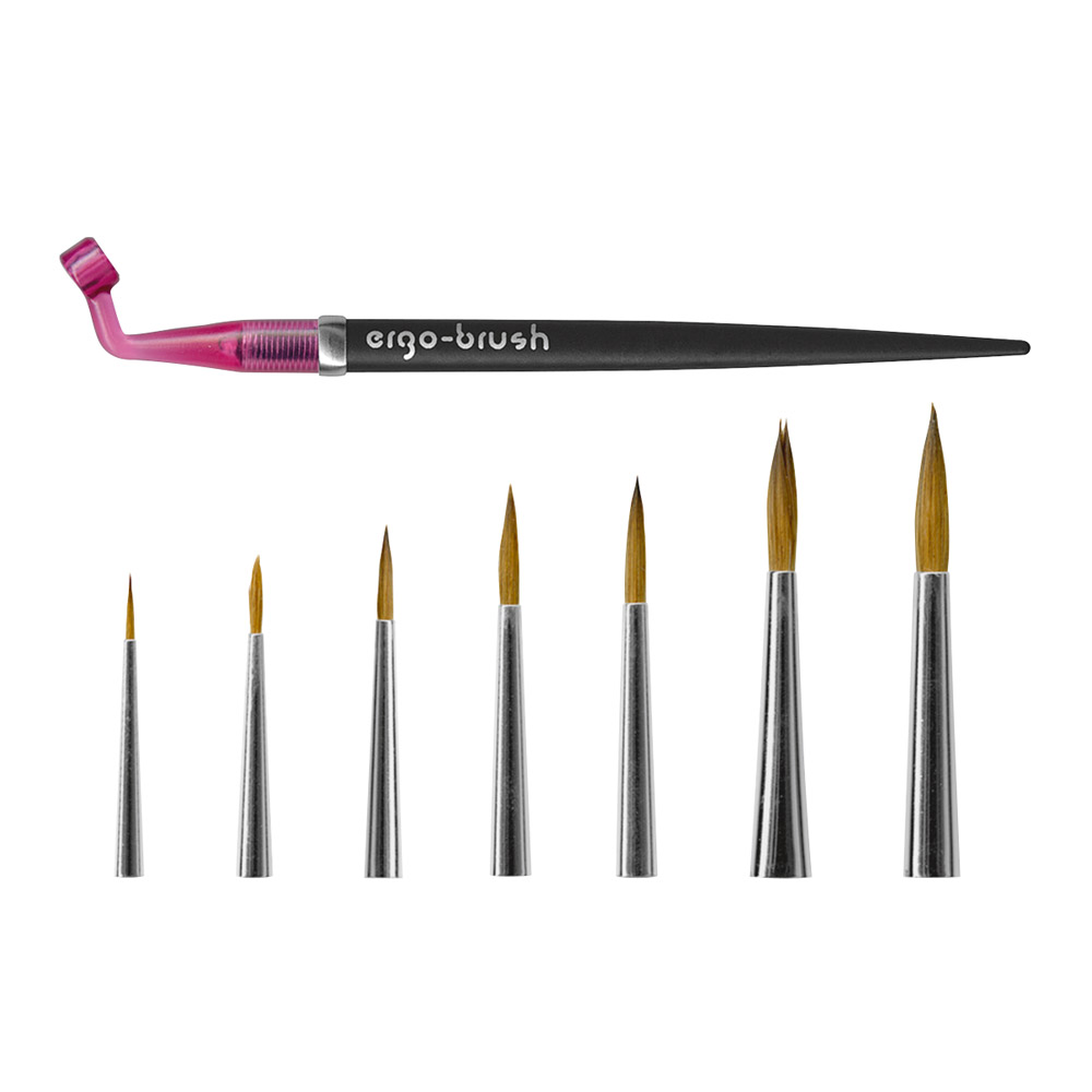 Ergo-Brush penselholder pink vinklet, stk.