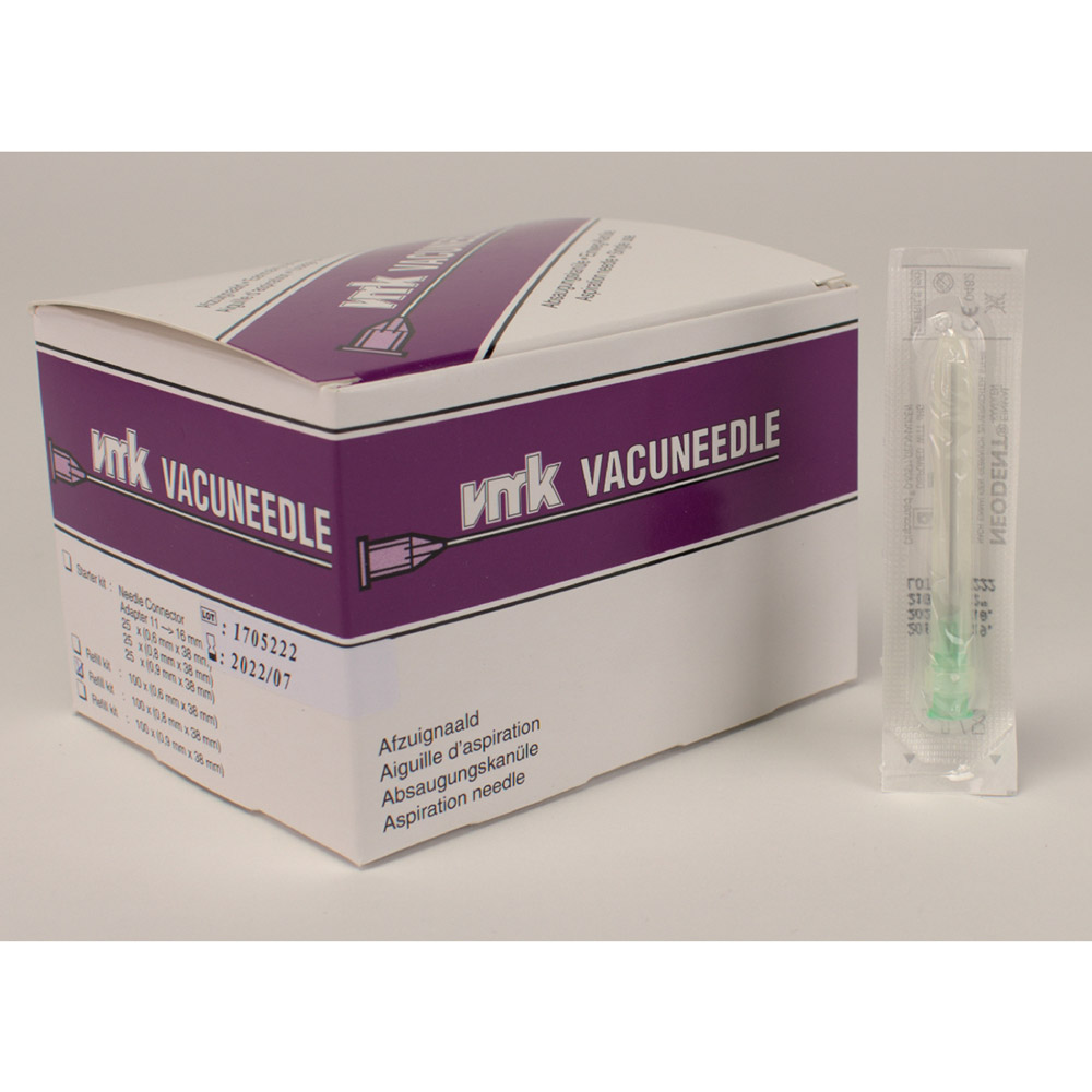 Endo Vacuum Nål 0,8 x 38 grøn, 100 stk.