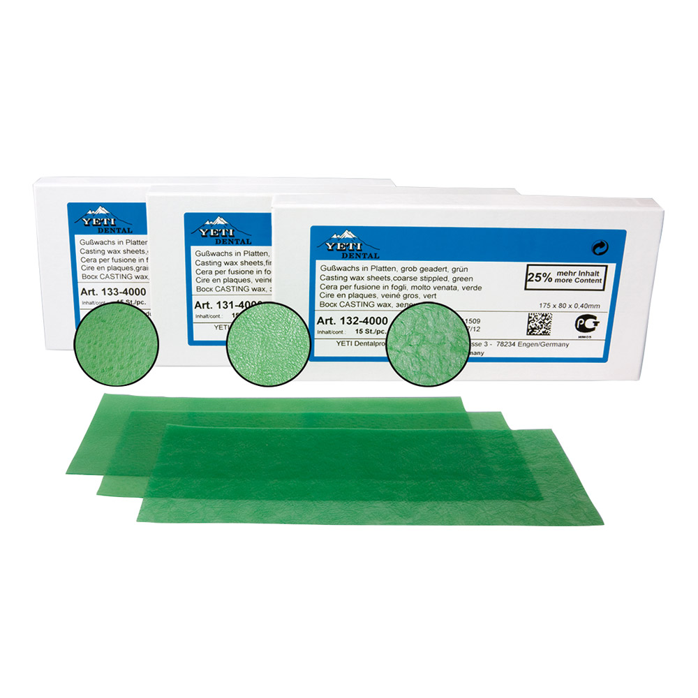 Gussvoksplader groft årede 0,60 mm, 15 stk.