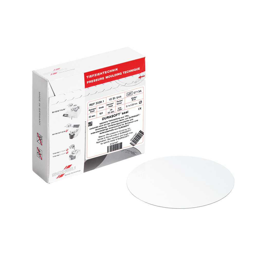 Durasoft-tætning 125 x 0,10 mm blå, 10 stk.