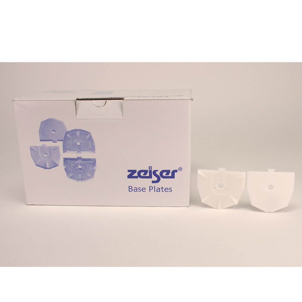 zeiser lille hvid sokkelplade, 100 stykker