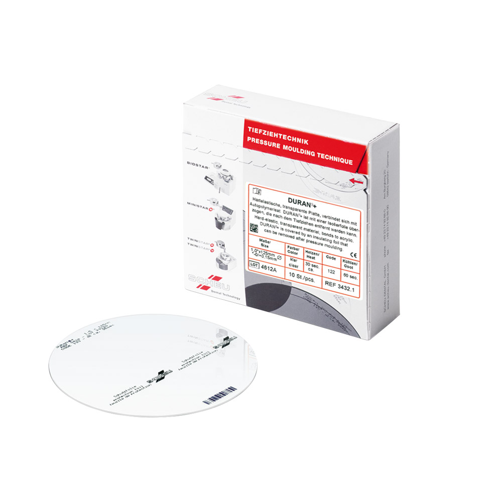 DURAN+ Rund folie 125 x 1,50 mm klar, 100 stk.